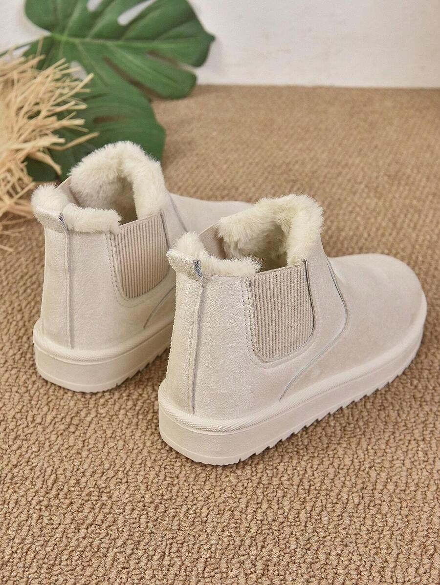 2025 Winter Women's Fashionable Thickened Thermal Lined Anti-Slip Snow Boots,Fur Boots Mensa