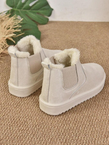 2025 Winter Women's Fashionable Thickened Thermal Lined Anti-Slip Snow Boots,Fur Boots Mensa