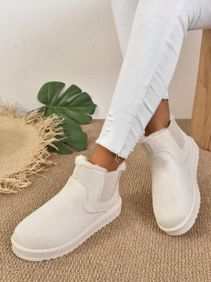 2025 Winter Women's Fashionable Thickened Thermal Lined Anti-Slip Snow Boots,Fur Boots Mensa