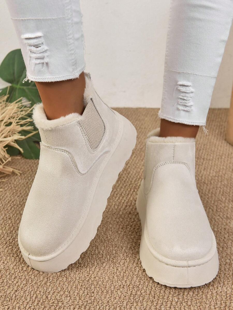 2025 Winter Women's Fashionable Thickened Thermal Lined Anti-Slip Snow Boots,Fur Boots Mensa