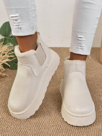 2025 Winter Women's Fashionable Thickened Thermal Lined Anti-Slip Snow Boots,Fur Boots Mensa