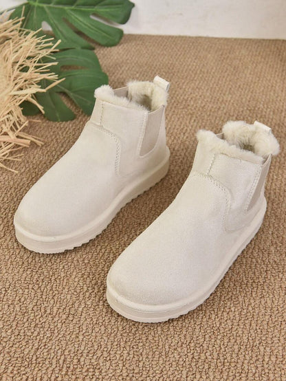 2025 Winter Women's Fashionable Thickened Thermal Lined Anti-Slip Snow Boots,Fur Boots Mensa