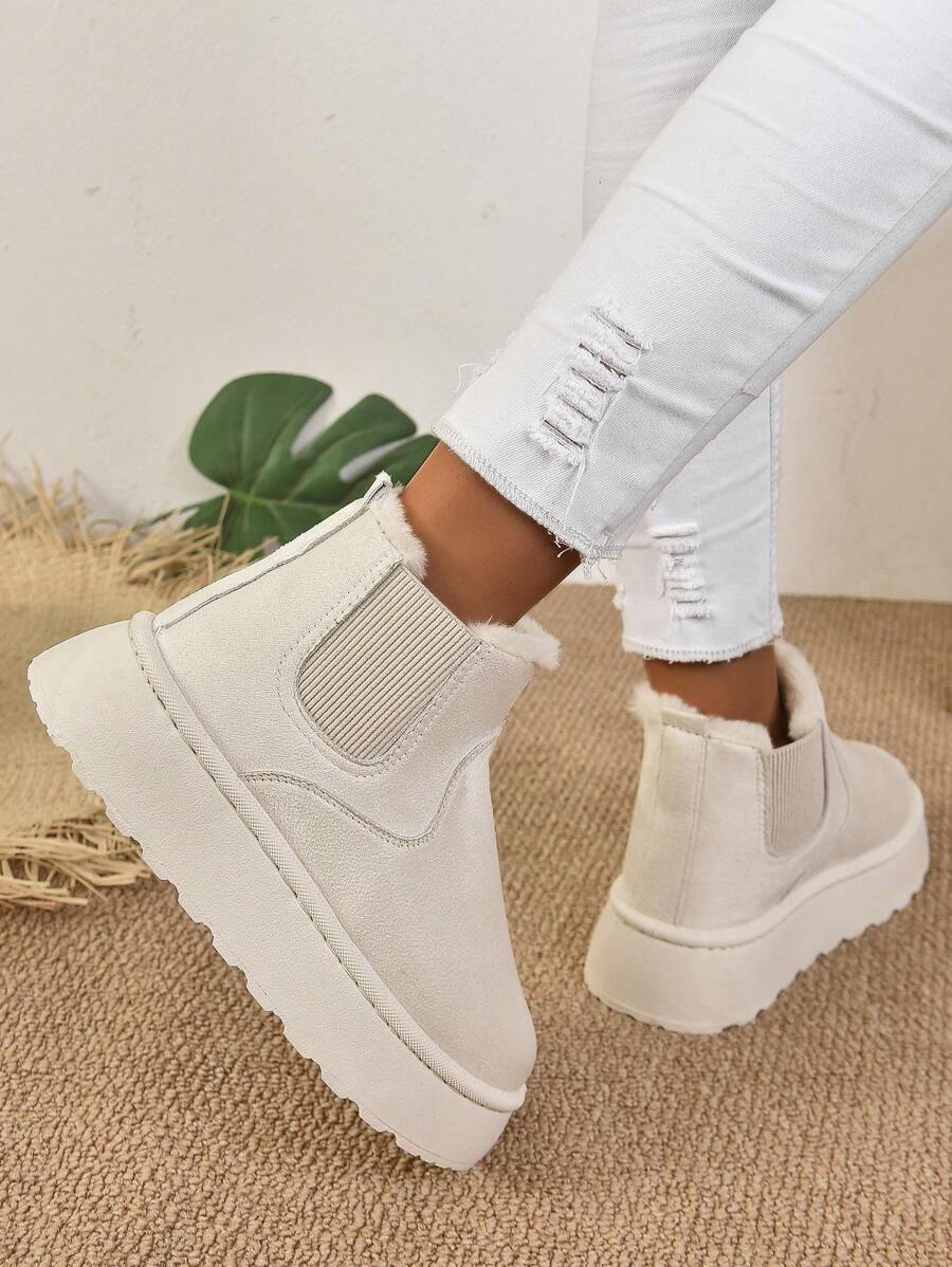 2025 Winter Women's Fashionable Thickened Thermal Lined Anti-Slip Snow Boots,Fur Boots Mensa