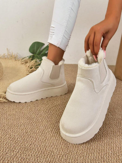 2025 Winter Women's Fashionable Thickened Thermal Lined Anti-Slip Snow Boots,Fur Boots Mensa