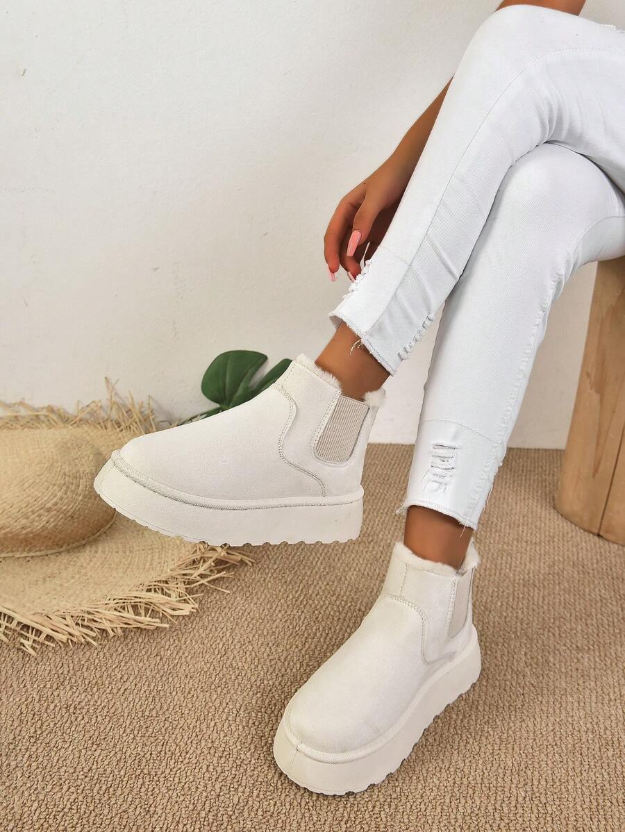 2025 Winter Women's Fashionable Thickened Thermal Lined Anti-Slip Snow Boots,Fur Boots Mensa
