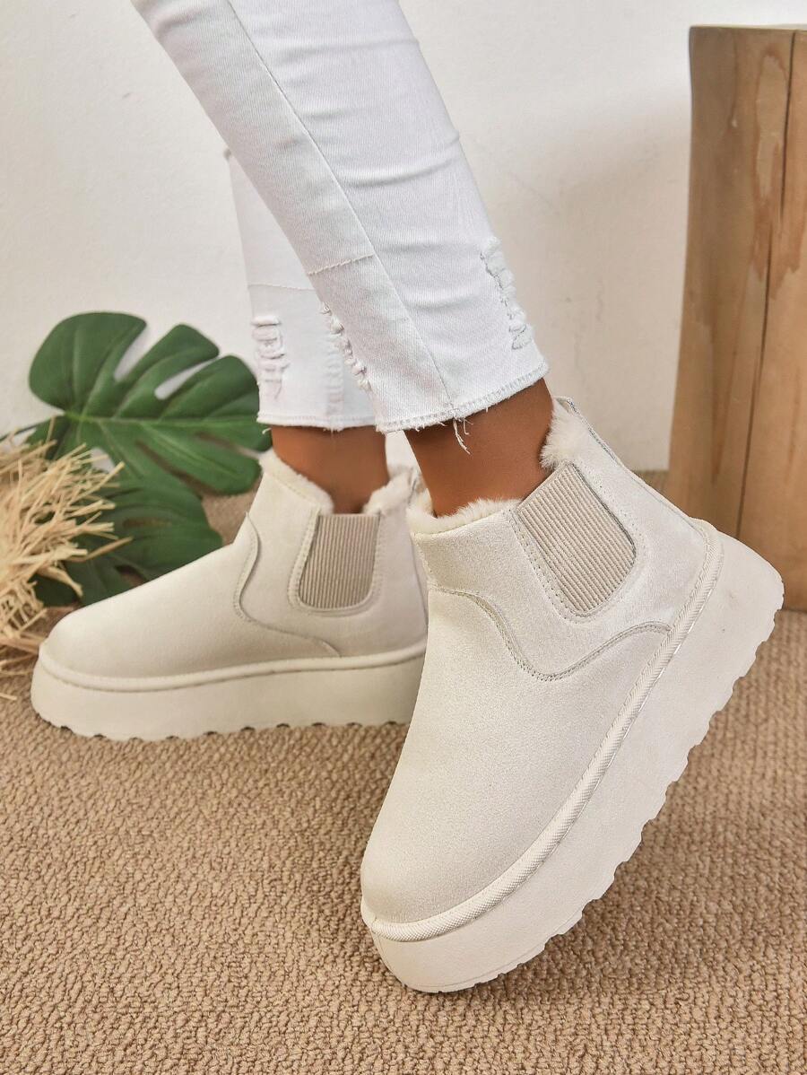 2025 Winter Women's Fashionable Thickened Thermal Lined Anti-Slip Snow Boots,Fur Boots Mensa