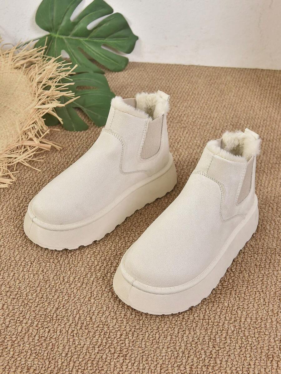 2025 Winter Women's Fashionable Thickened Thermal Lined Anti-Slip Snow Boots,Fur Boots Mensa
