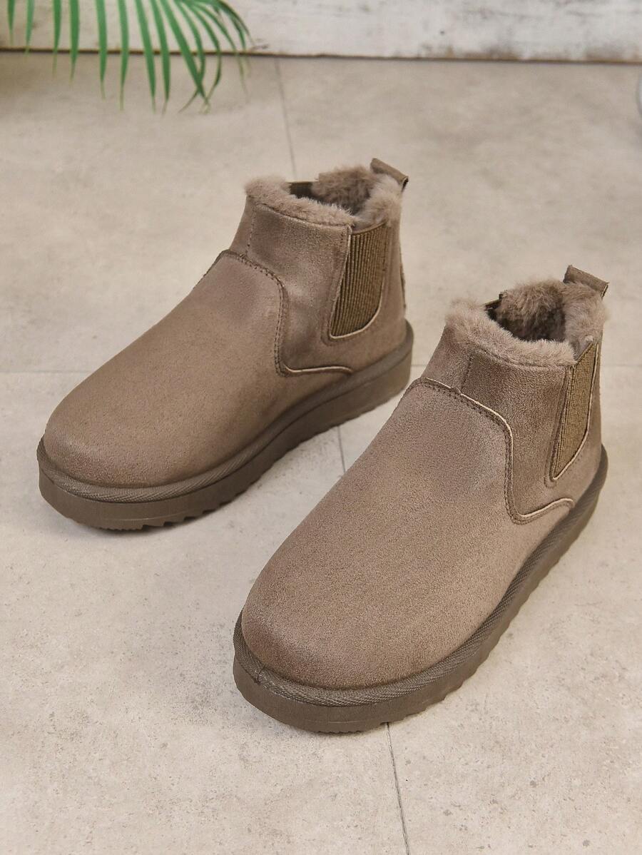 2025 Winter Women's Fashionable Thickened Thermal Lined Anti-Slip Snow Boots,Fur Boots Mensa