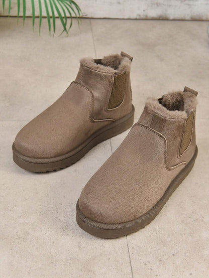 2025 Winter Women's Fashionable Thickened Thermal Lined Anti-Slip Snow Boots,Fur Boots Mensa