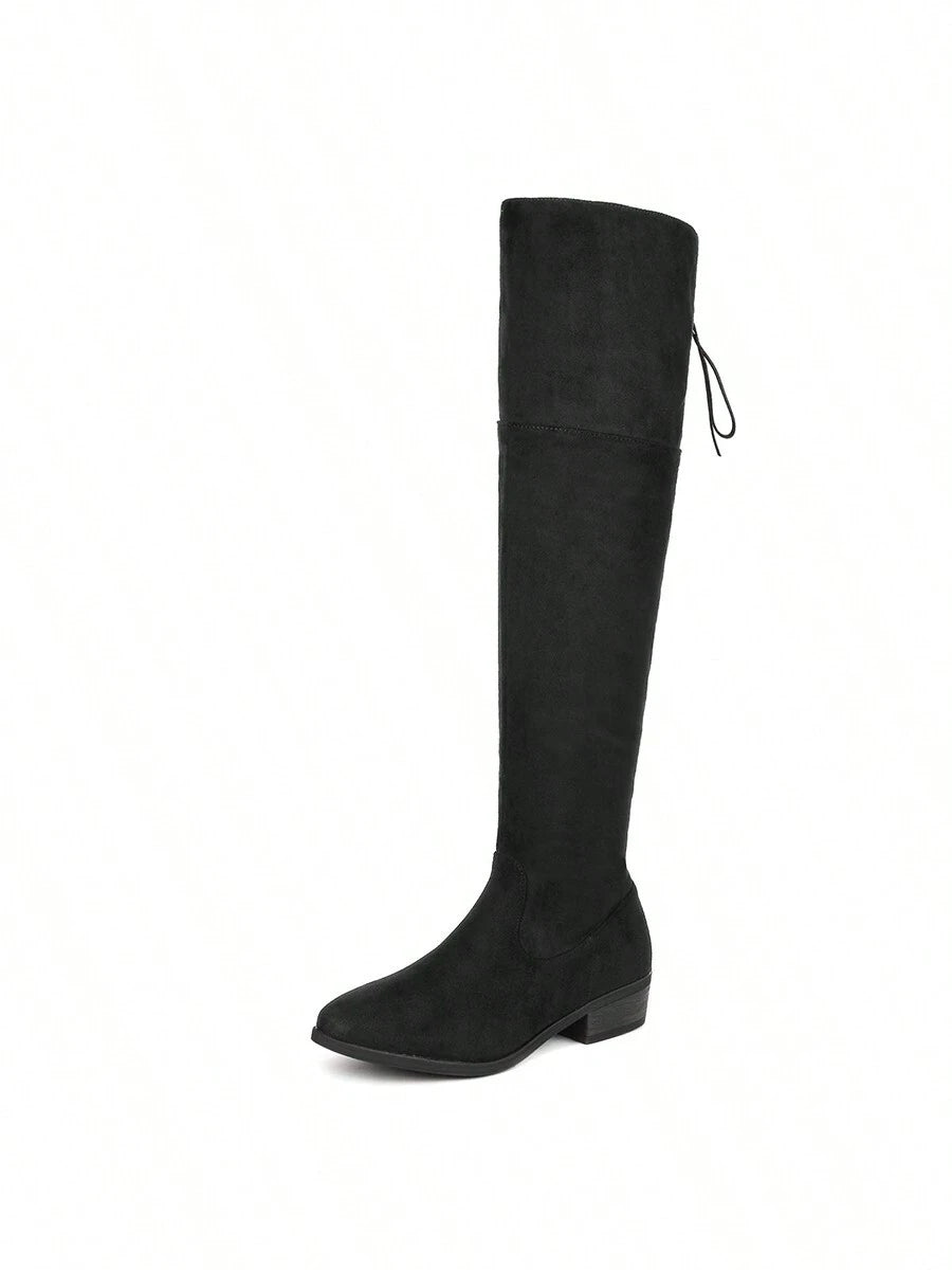 Women's Over The Knee High Low Block Heel Riding Boots Autumn & Winter Fashionable Comfortable Boots Mensa