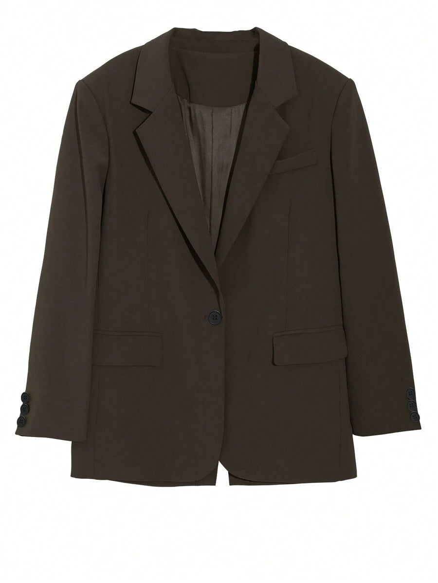 Pimlico Oversized Single Button Notch Lapel Blazer