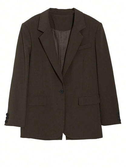 Pimlico Oversized Single Button Notch Lapel Blazer