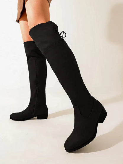 Women's Over The Knee High Low Block Heel Riding Boots Autumn & Winter Fashionable Comfortable Boots Mensa