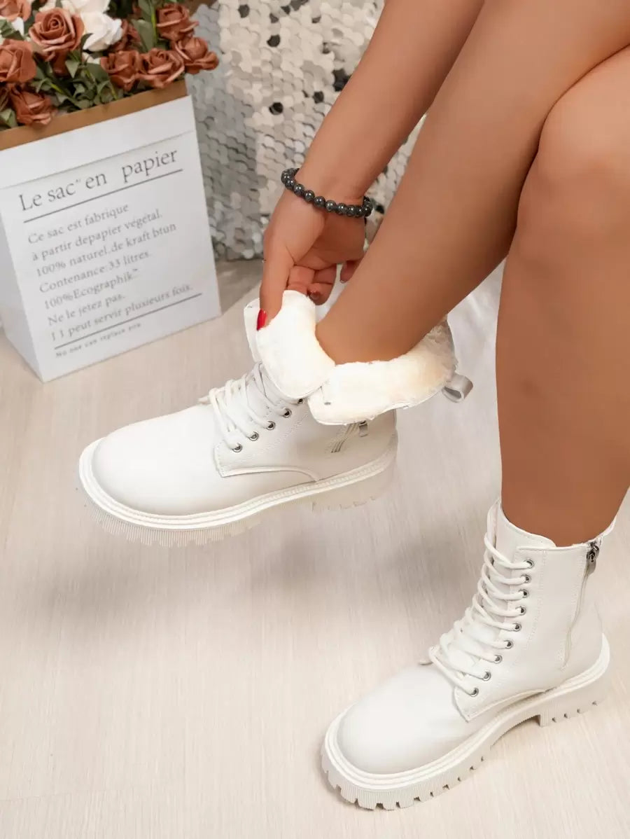 Fall/Winter 2025 New Arrival Thermal Lined Fashionable Anti-Slip Women's Mid-Calf Boots,Fur Boots Mensa