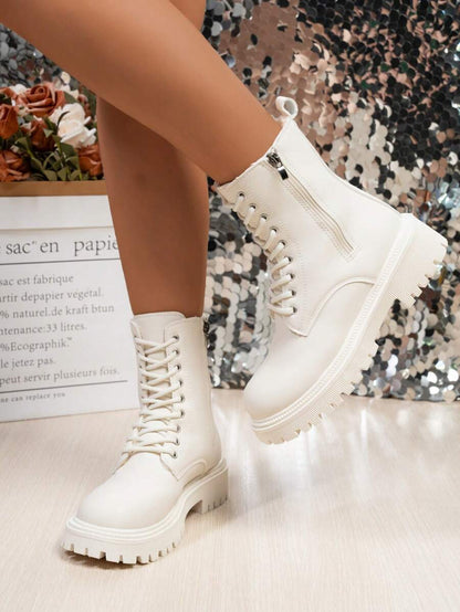 Fall/Winter 2025 New Arrival Thermal Lined Fashionable Anti-Slip Women's Mid-Calf Boots,Fur Boots Mensa