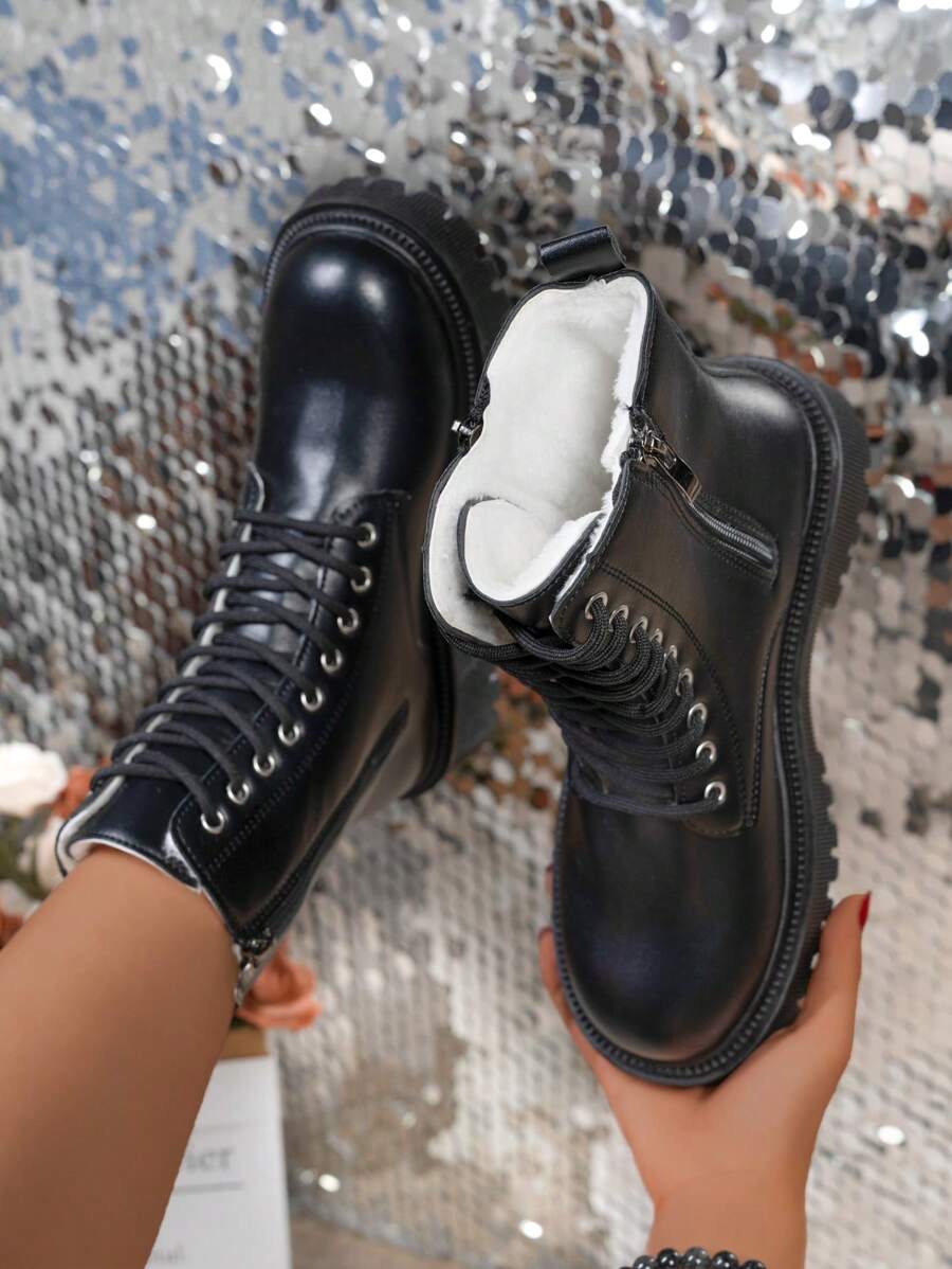 Fall/Winter 2025 New Arrival Thermal Lined Fashionable Anti-Slip Women's Mid-Calf Boots,Fur Boots Mensa