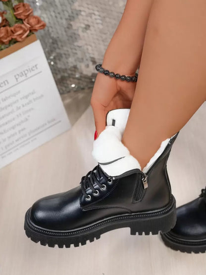 Fall/Winter 2025 New Arrival Thermal Lined Fashionable Anti-Slip Women's Mid-Calf Boots,Fur Boots Mensa