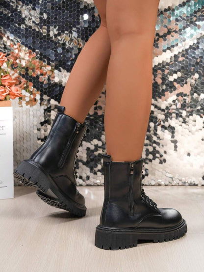 Fall/Winter 2025 New Arrival Thermal Lined Fashionable Anti-Slip Women's Mid-Calf Boots,Fur Boots Mensa