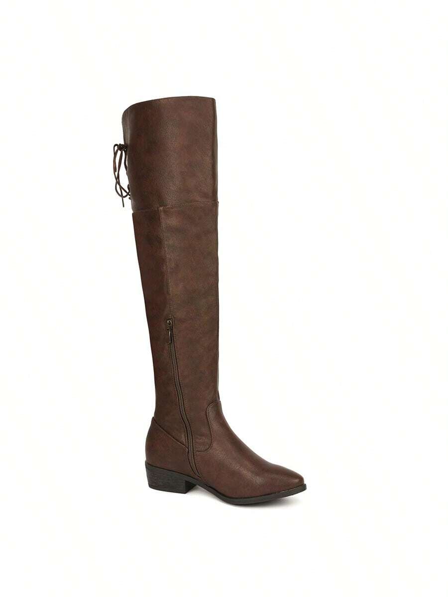 Women's Over The Knee High Low Block Heel Riding Boots Autumn & Winter Fashionable Comfortable Boots Mensa