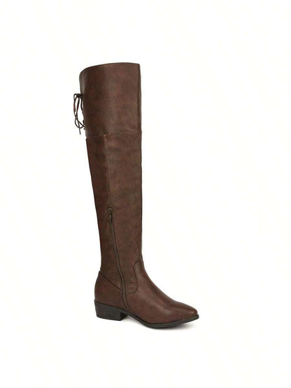 Women's Over The Knee High Low Block Heel Riding Boots Autumn & Winter Fashionable Comfortable Boots Mensa