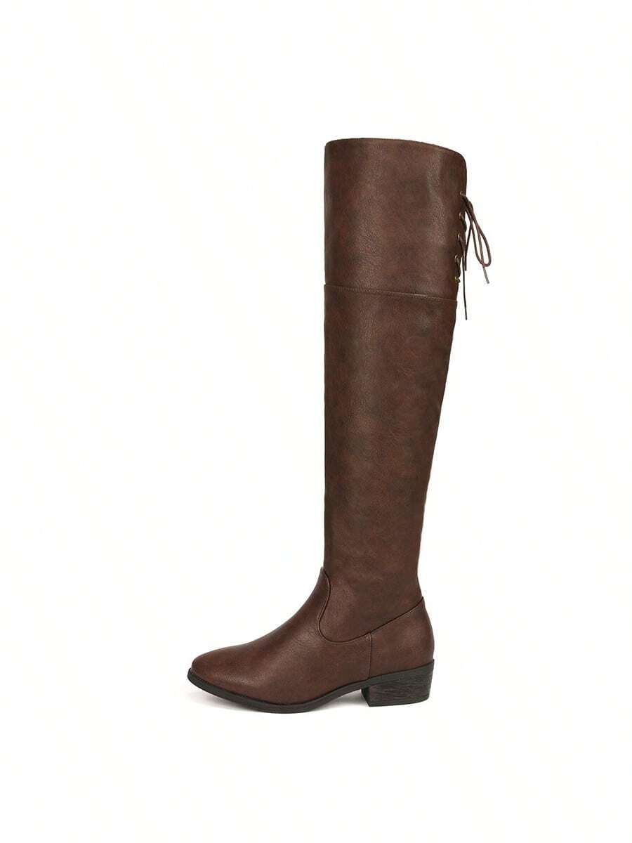 Women's Over The Knee High Low Block Heel Riding Boots Autumn & Winter Fashionable Comfortable Boots Mensa