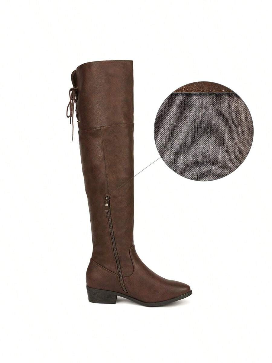 Women's Over The Knee High Low Block Heel Riding Boots Autumn & Winter Fashionable Comfortable Boots Mensa