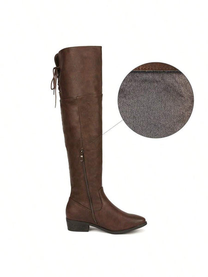 Women's Over The Knee High Low Block Heel Riding Boots Autumn & Winter Fashionable Comfortable Boots Mensa
