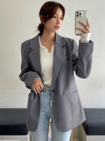 Pimlico Oversized Single Button Notch Lapel Blazer