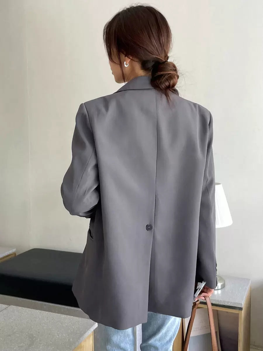 Pimlico Oversized Single Button Notch Lapel Blazer