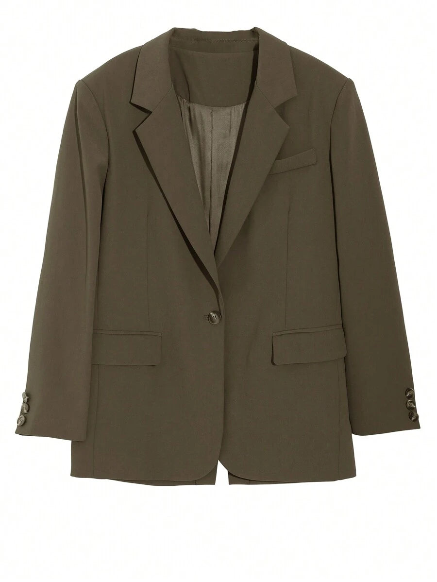 Pimlico Oversized Single Button Notch Lapel Blazer