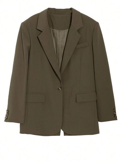 Pimlico Oversized Single Button Notch Lapel Blazer
