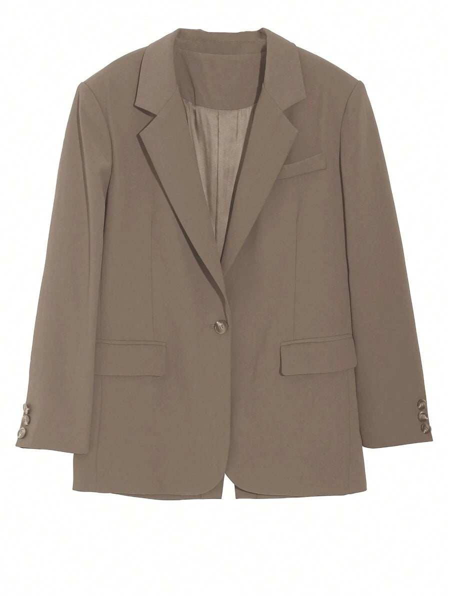 Pimlico Oversized Single Button Notch Lapel Blazer