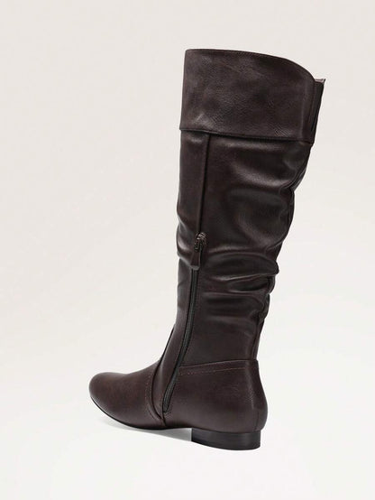 Women's  Black Knee High Pull On Winter Weather Black Boots Elegant & Fashionable Classic Slouchy Warm Gift  Boots Mensa