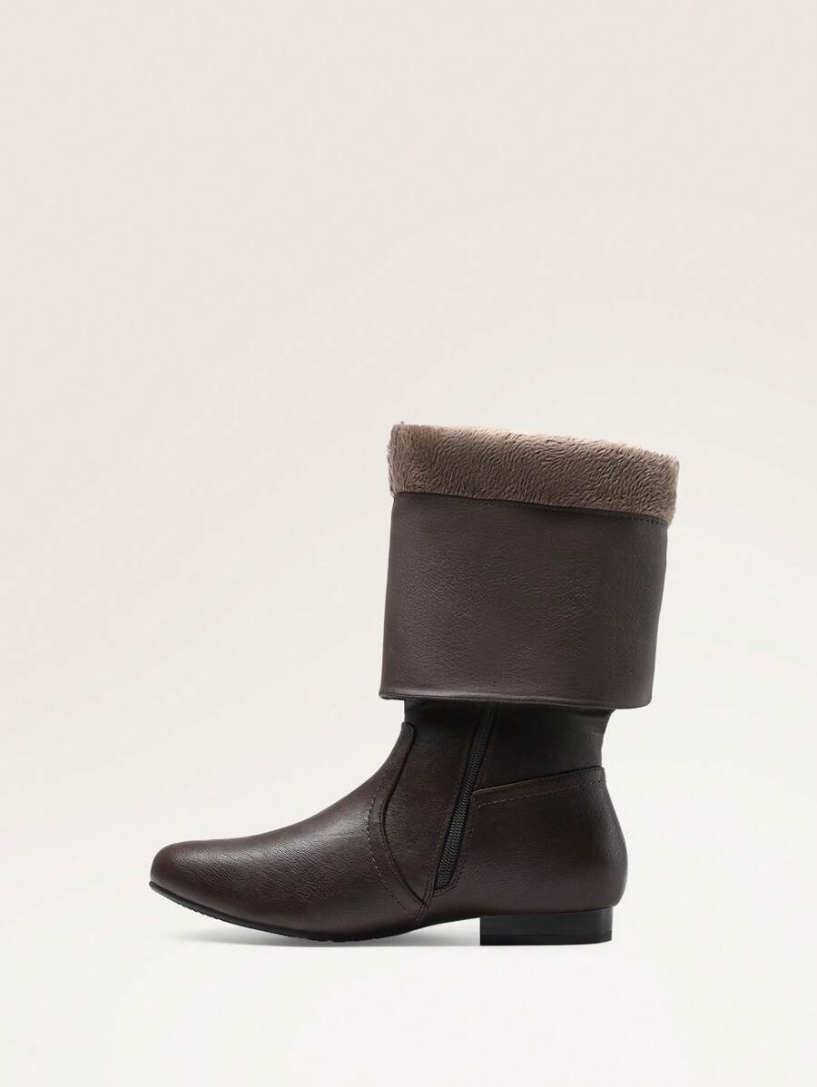 Women's  Black Knee High Pull On Winter Weather Black Boots Elegant & Fashionable Classic Slouchy Warm Gift  Boots Mensa