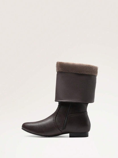 Women's  Black Knee High Pull On Winter Weather Black Boots Elegant & Fashionable Classic Slouchy Warm Gift  Boots Mensa
