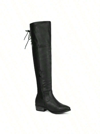Women's Over The Knee High Low Block Heel Riding Boots Autumn & Winter Fashionable Comfortable Boots Mensa