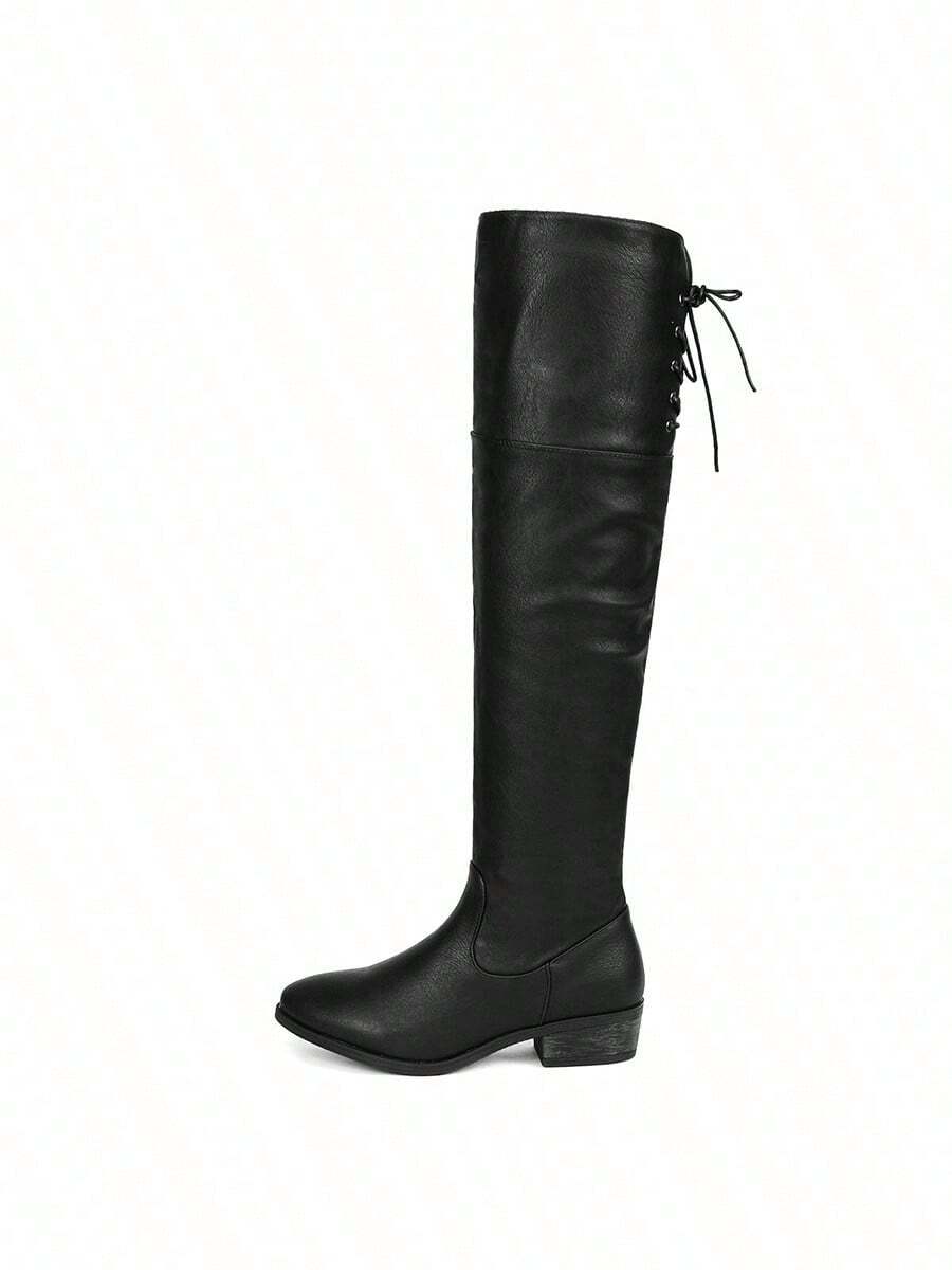 Women's Over The Knee High Low Block Heel Riding Boots Autumn & Winter Fashionable Comfortable Boots Mensa