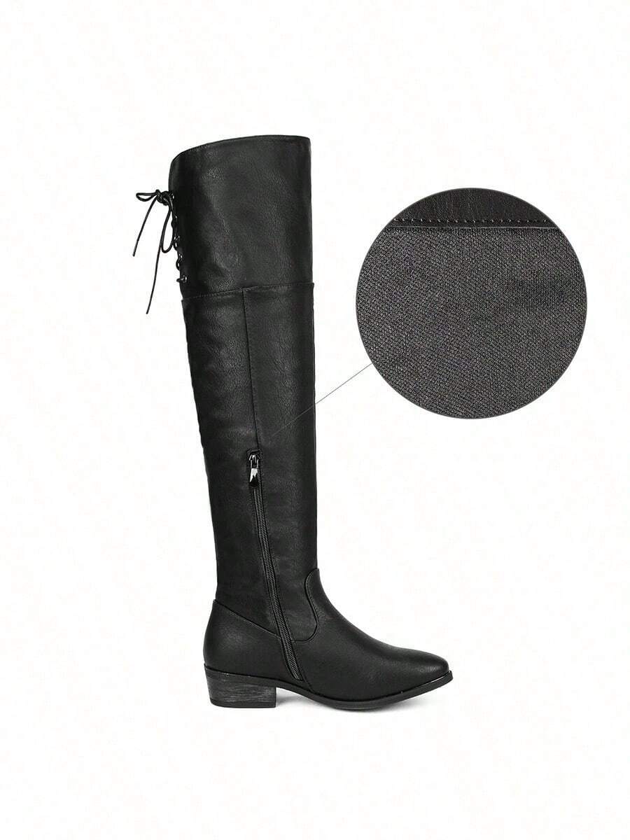 Women's Over The Knee High Low Block Heel Riding Boots Autumn & Winter Fashionable Comfortable Boots Mensa