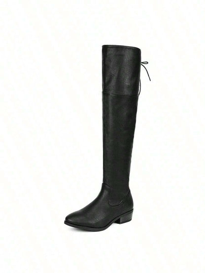 Women's Over The Knee High Low Block Heel Riding Boots Autumn & Winter Fashionable Comfortable Boots Mensa