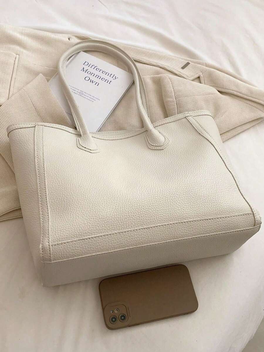 Tartu Large Faux Leather Shoulder Tote Bag