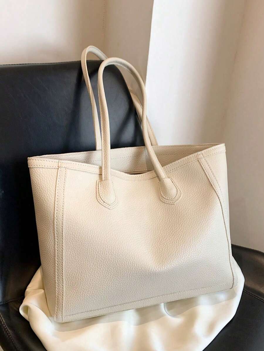 Tartu Large Faux Leather Shoulder Tote Bag