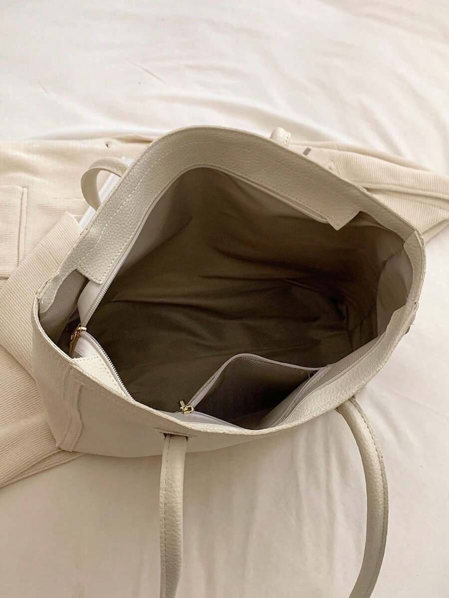 Tartu Large Faux Leather Shoulder Tote Bag