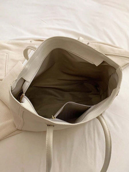 Tartu Large Faux Leather Shoulder Tote Bag