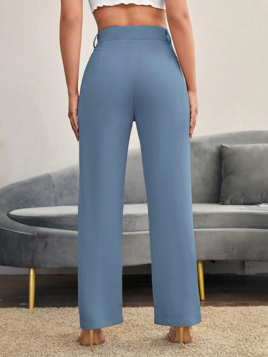 Women's High Waisted Flare Trousers, Tailored Dress Pants for Work Office - Black