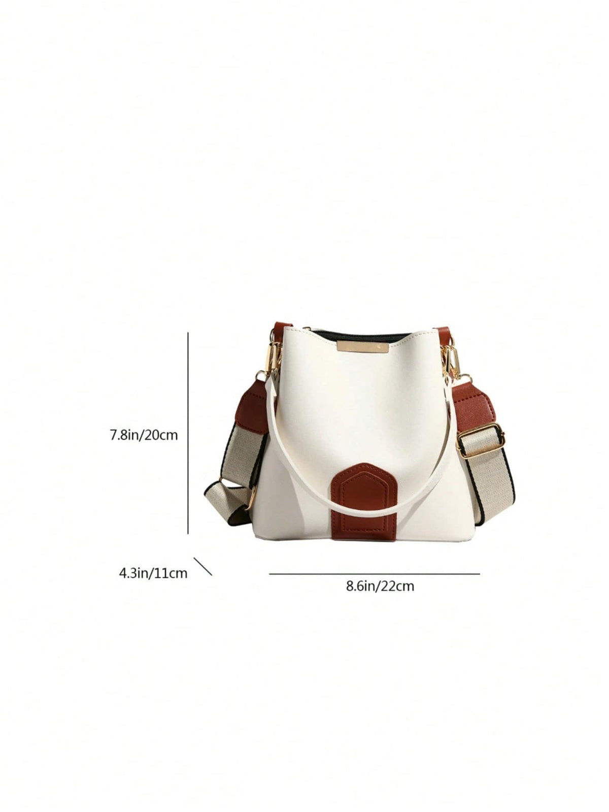 Lausanne Suede Look Bucket Bag with Wide Shoulder Strap