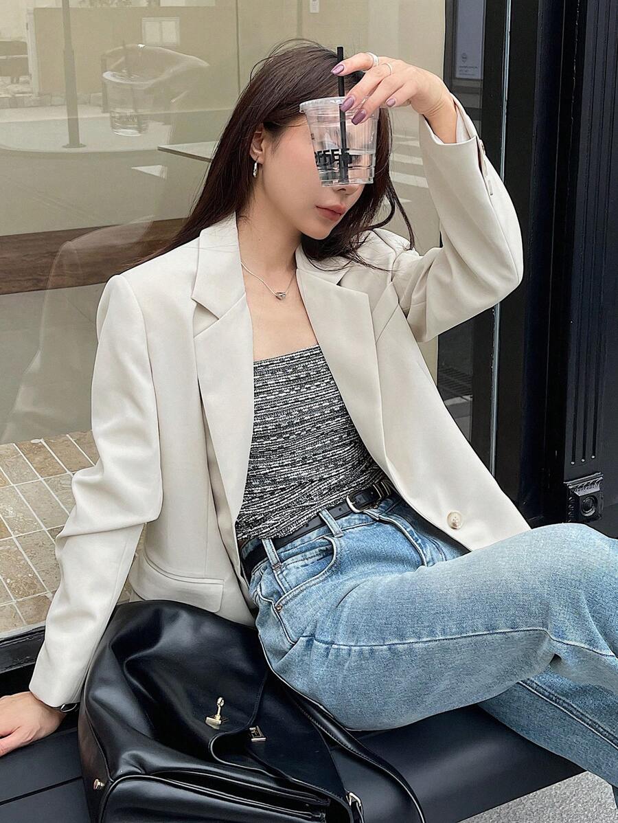 Pimlico Oversized Single Button Notch Lapel Blazer