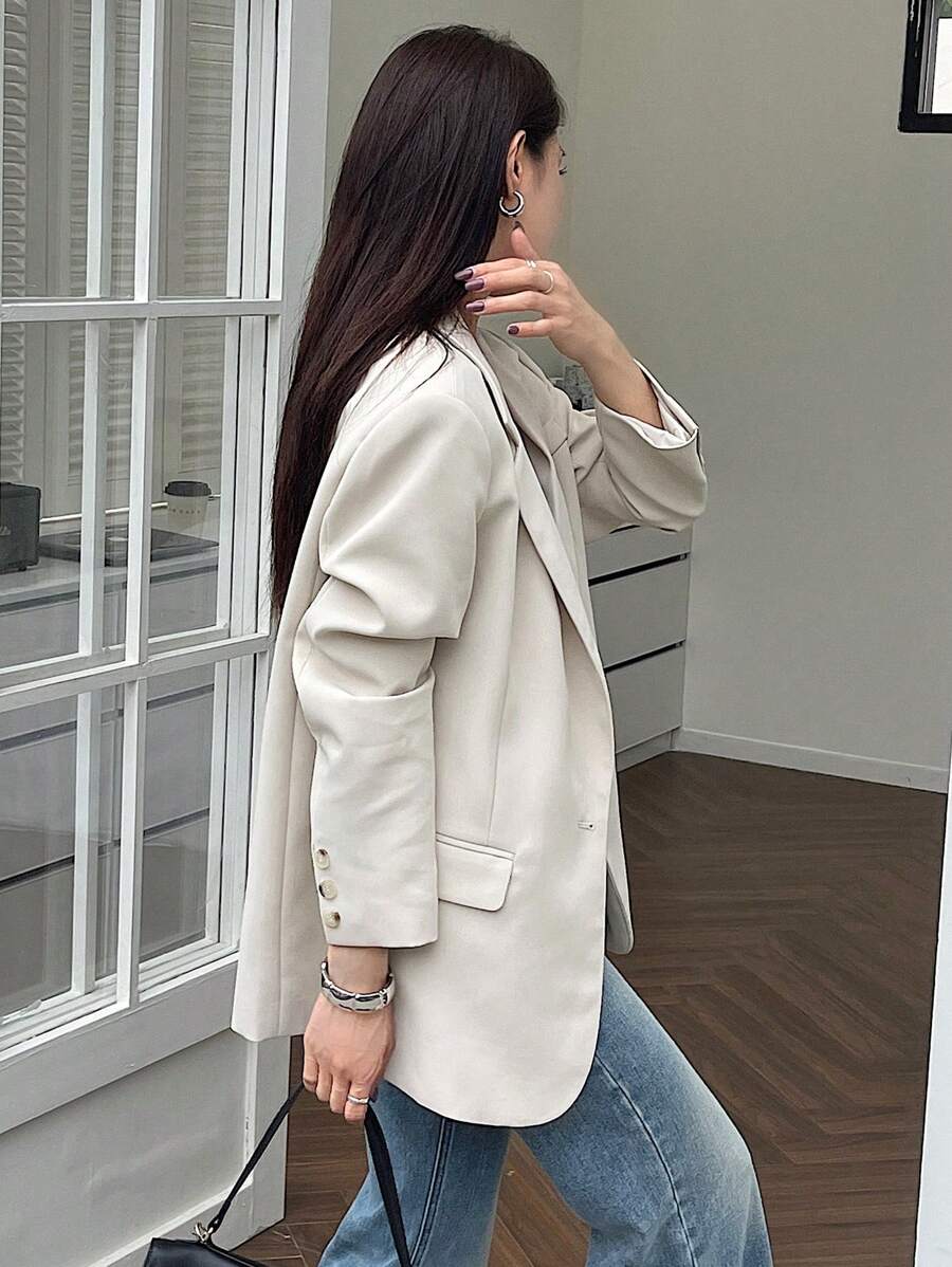 Pimlico Oversized Single Button Notch Lapel Blazer
