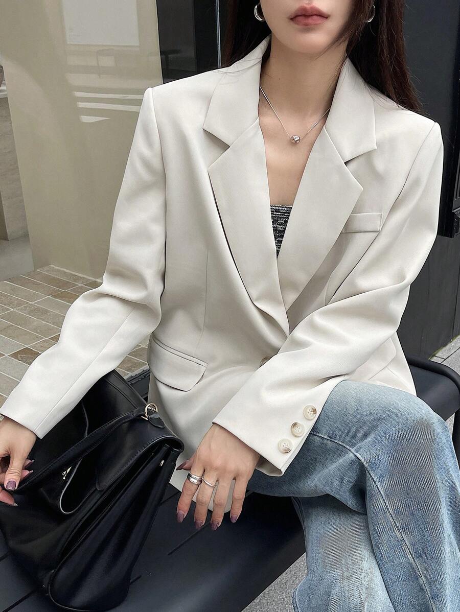 Pimlico Oversized Single Button Notch Lapel Blazer