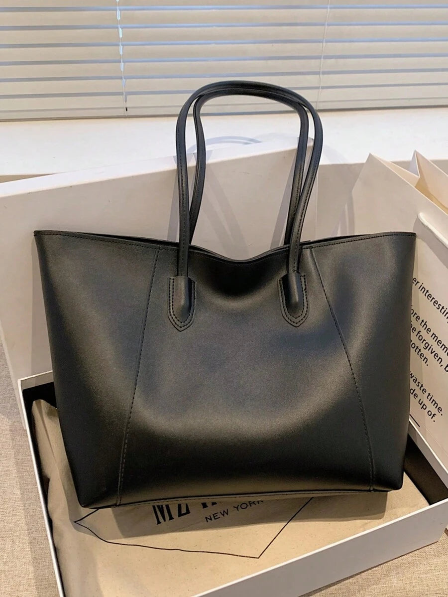 Tartu Large Faux Leather Shoulder Tote Bag
