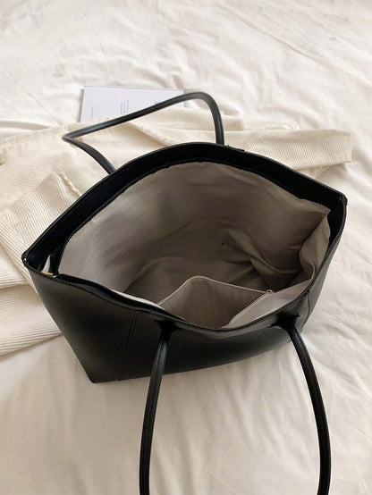 Tartu Large Faux Leather Shoulder Tote Bag